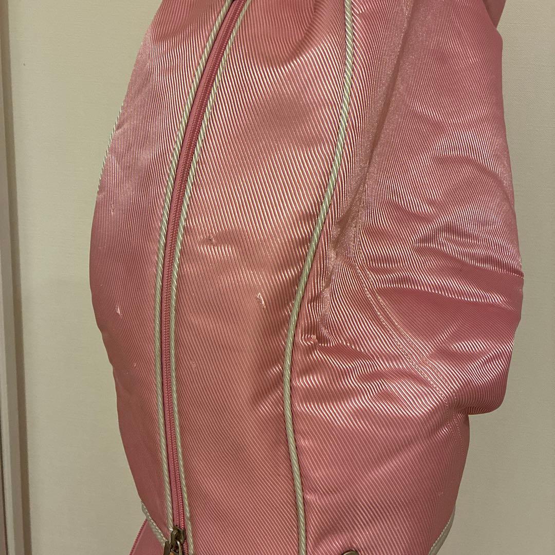 ピンク フード付きゴルフバッグ