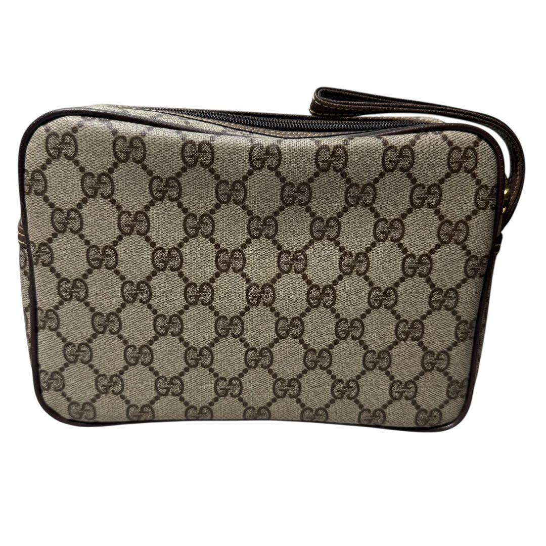 美品　オールドグッチ　GUCCI クラッチバッグ　PVCレザー　GGスプリーム