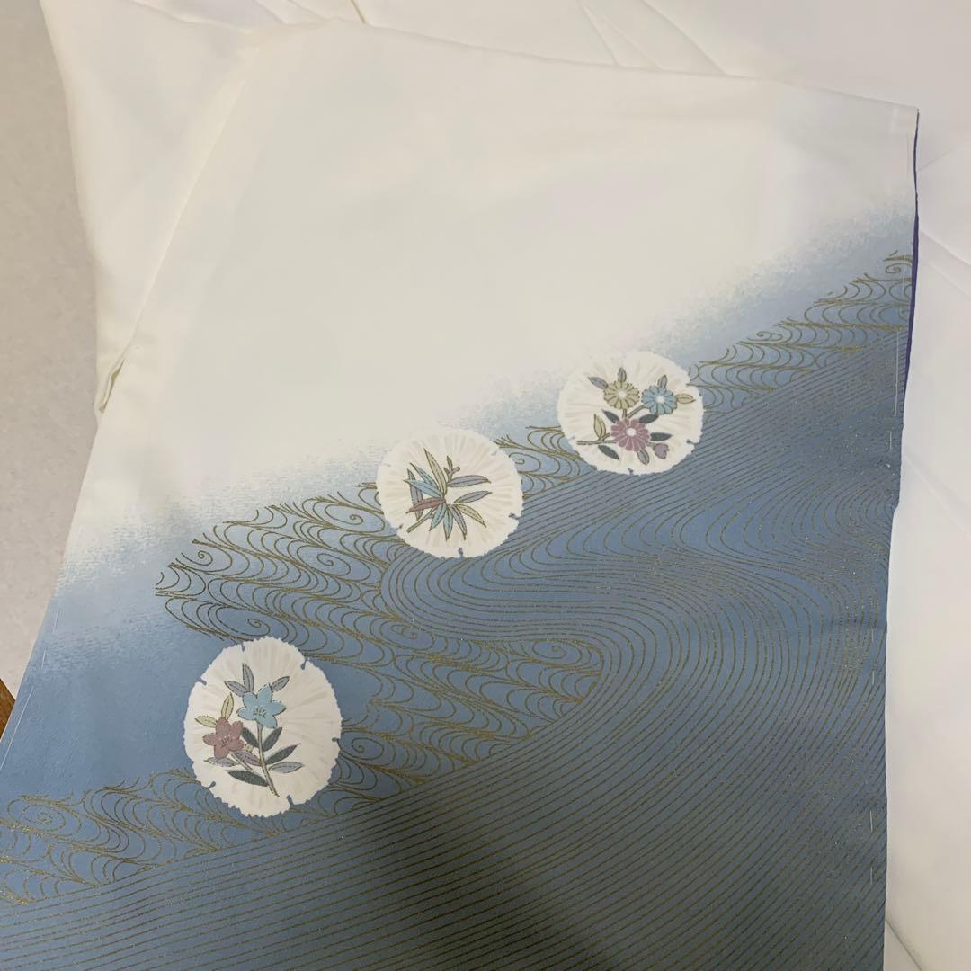 新品未使用　洗える訪問着　雪輪花模様　日本製 （袷）