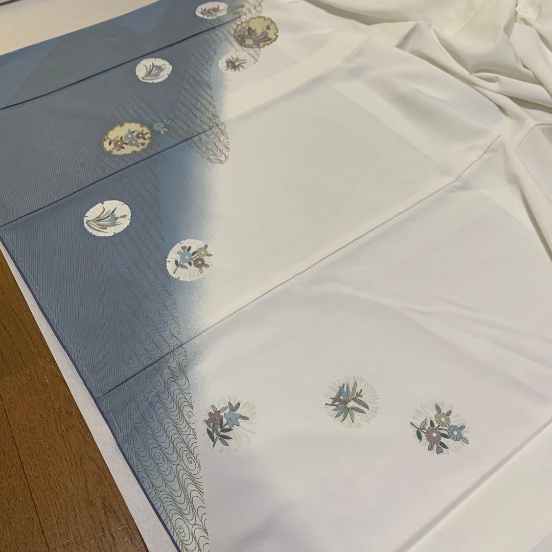 新品未使用　洗える訪問着　雪輪花模様　日本製 （袷）