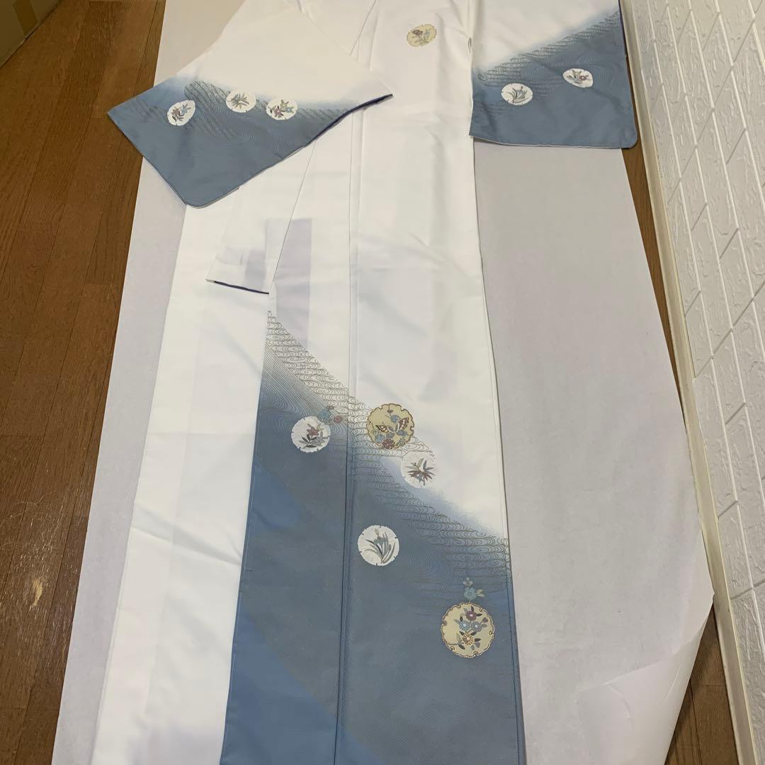 新品未使用　洗える訪問着　雪輪花模様　日本製 （袷）