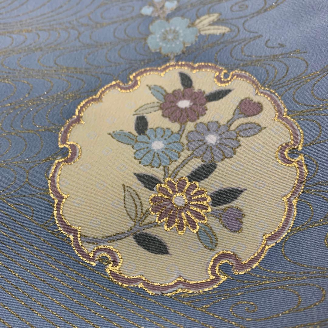 新品未使用　洗える訪問着　雪輪花模様　日本製 （袷）