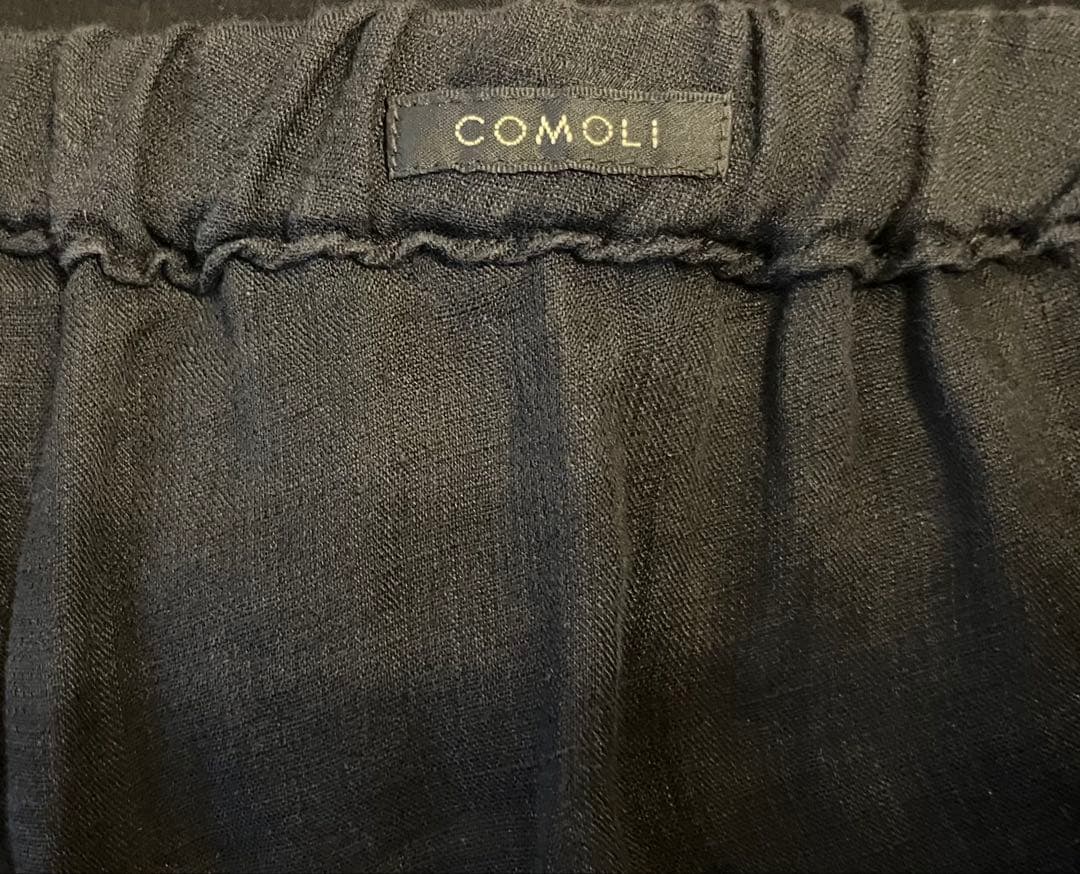 定価57200円 COMOLI リネンWクロス ドローストリングパンツシルク製品