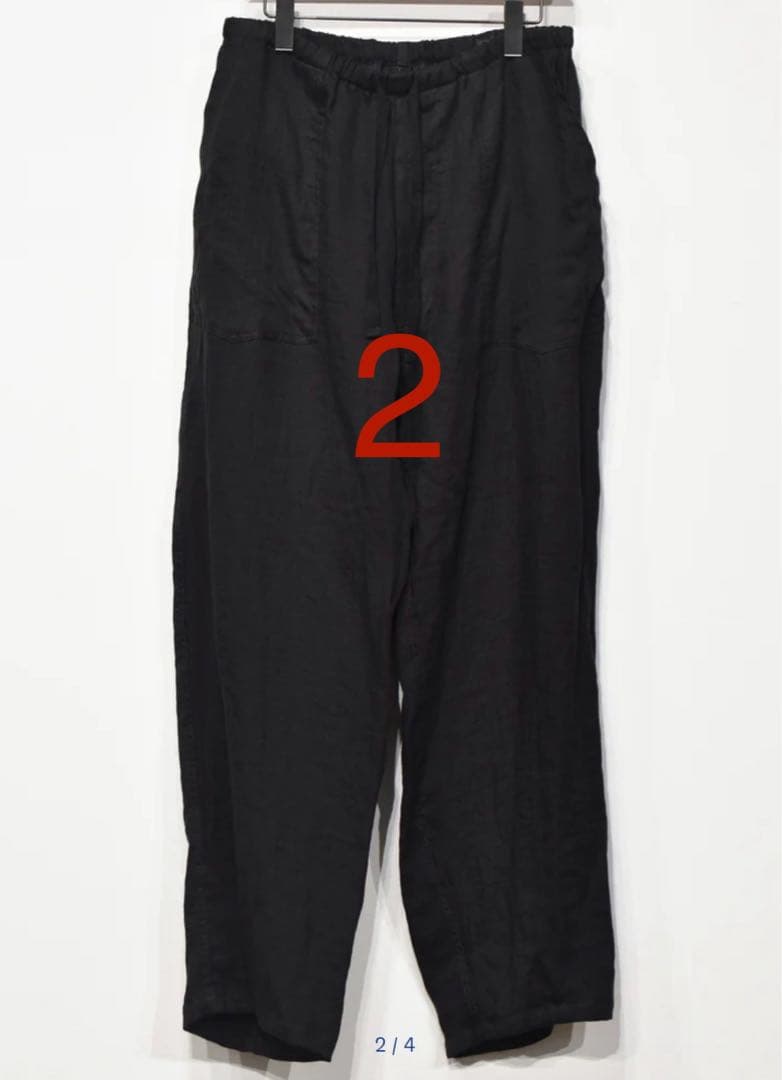 定価57200円 COMOLI リネンWクロス ドローストリングパンツシルク製品