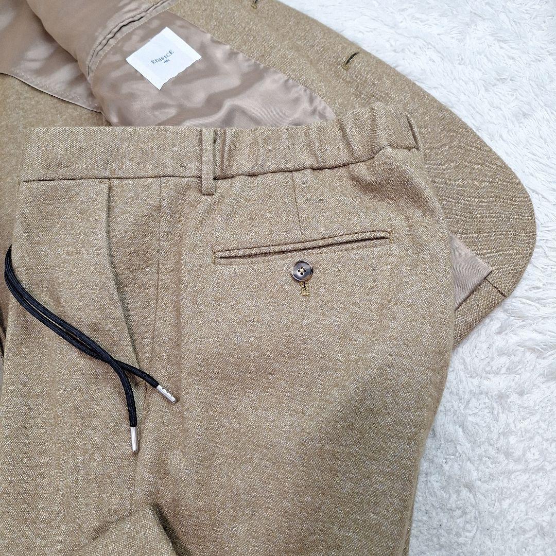美品✨エディフィス　トラベルスーツ　ストレッチ　ブラウンカーキ　M