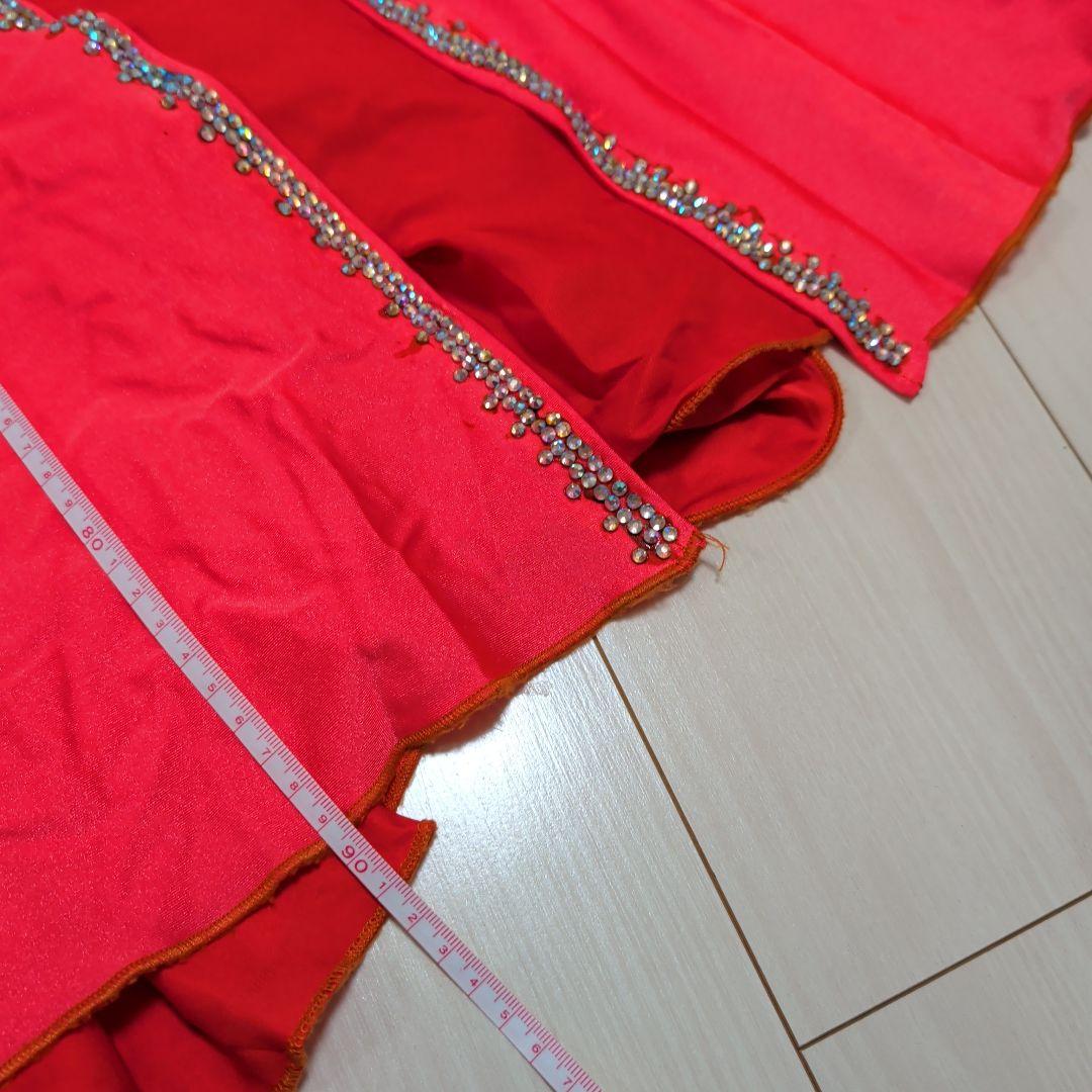 ベリーダンス 衣装 セットアップ オレンジ マーメイドスカート