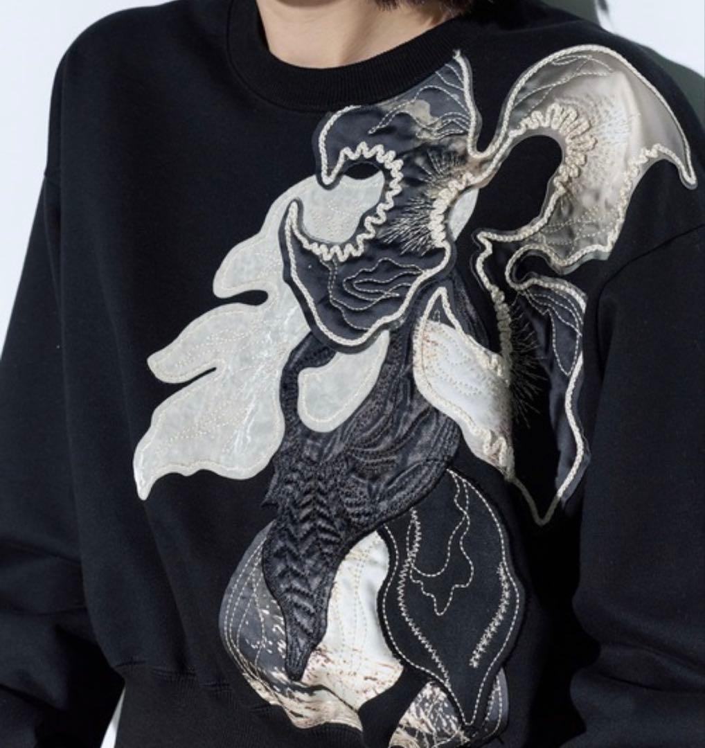 【MURRAL】Patchwork embroidered sweatshirt