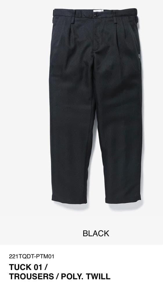 パンツ BLACK L 22SS WTAPS TUCK 01 / TROUSERS /