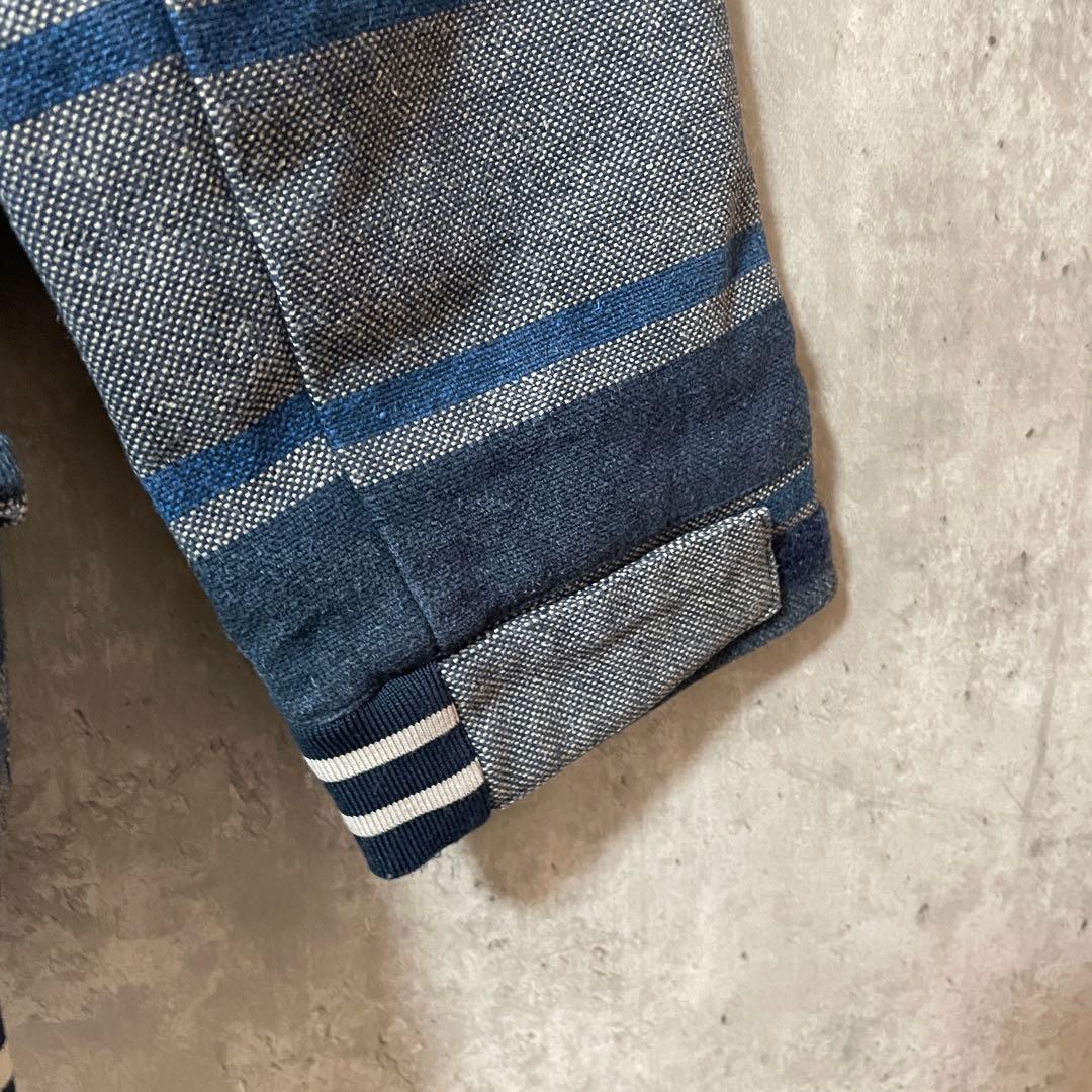 Burtonバートンスキーウェアスノーボードジャケットパーカー紺青ブルーボーダー