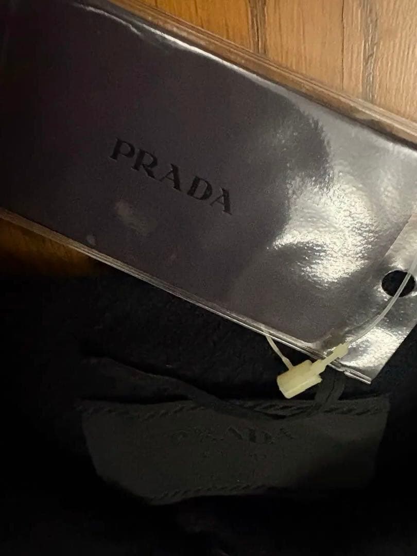 PRADA プラダ ウール100% コート サイズ38 薄手 ブラック レア品