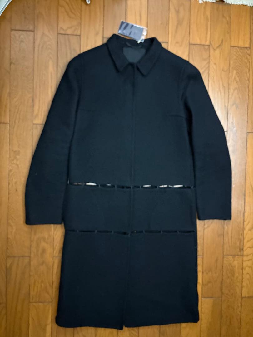 PRADA プラダ ウール100% コート サイズ38 薄手 ブラック レア品