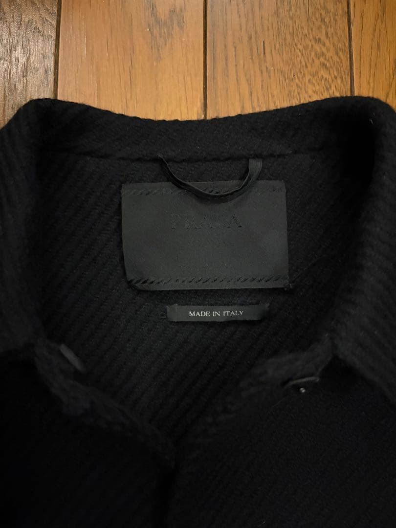 PRADA プラダ ウール100% コート サイズ38 薄手 ブラック レア品
