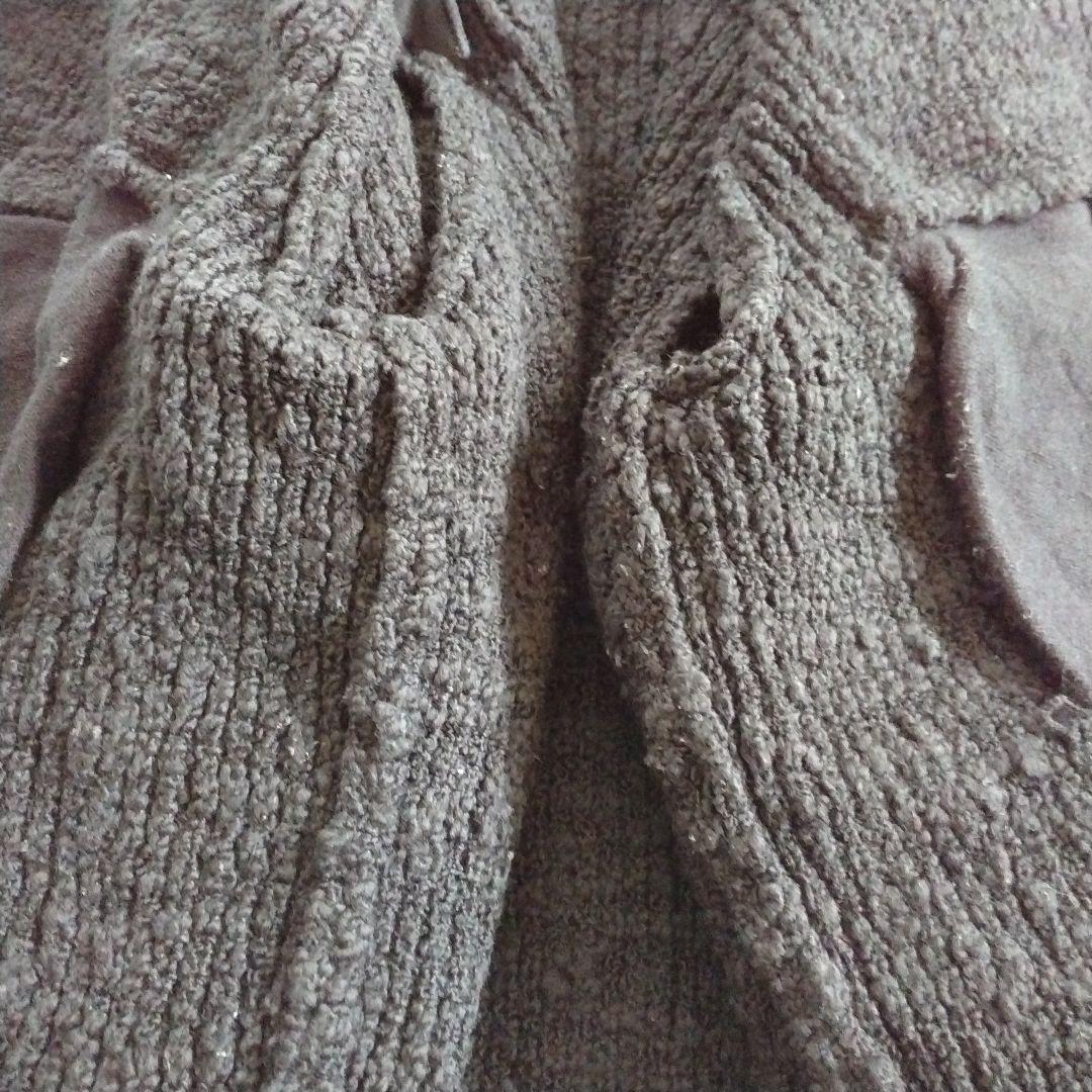 セオリーリュクス　24AW ツイード ニット ジャケット カーディガン 黒 38