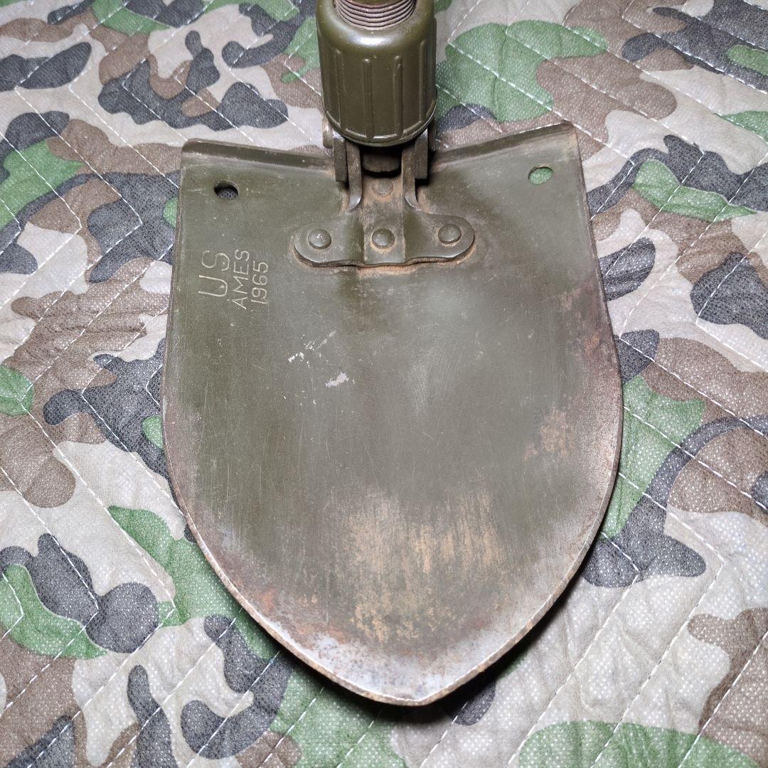 米軍　M56 エントレンチングツール キャンバスケースとスコップ(ツルハシ付き)