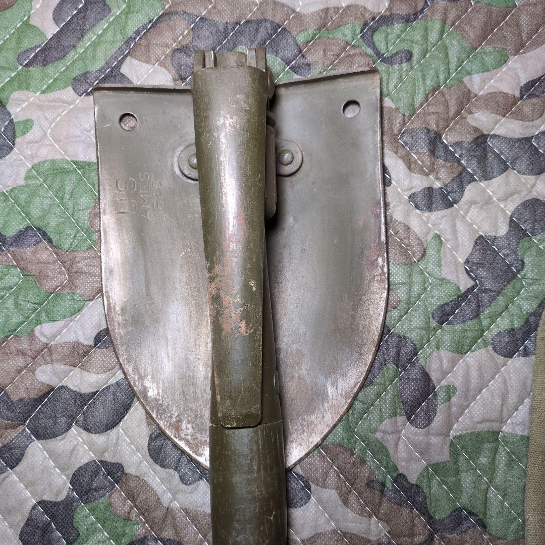 米軍　M56 エントレンチングツール キャンバスケースとスコップ(ツルハシ付き)