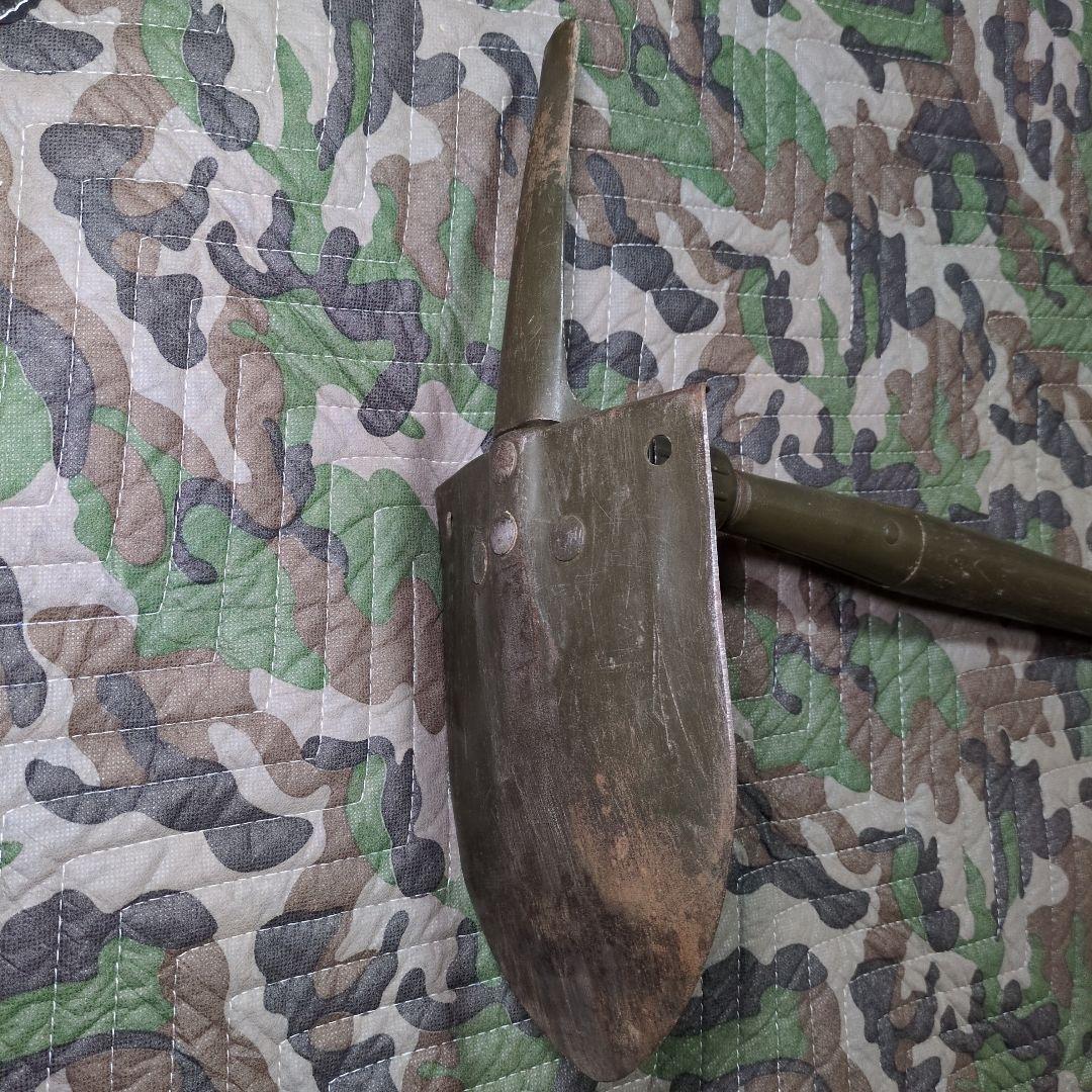 米軍　M56 エントレンチングツール キャンバスケースとスコップ(ツルハシ付き)