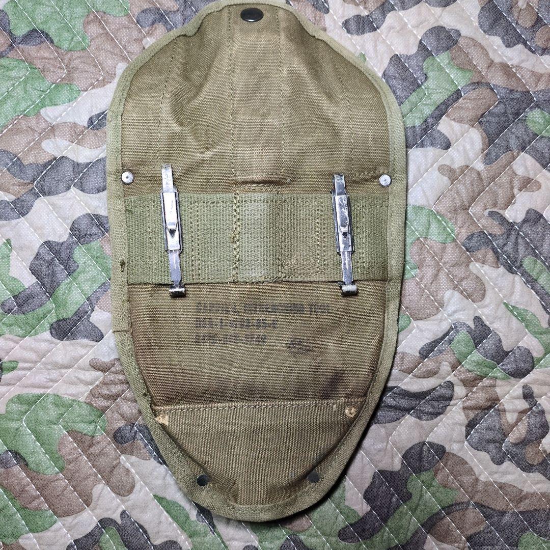 米軍　M56 エントレンチングツール キャンバスケースとスコップ(ツルハシ付き)