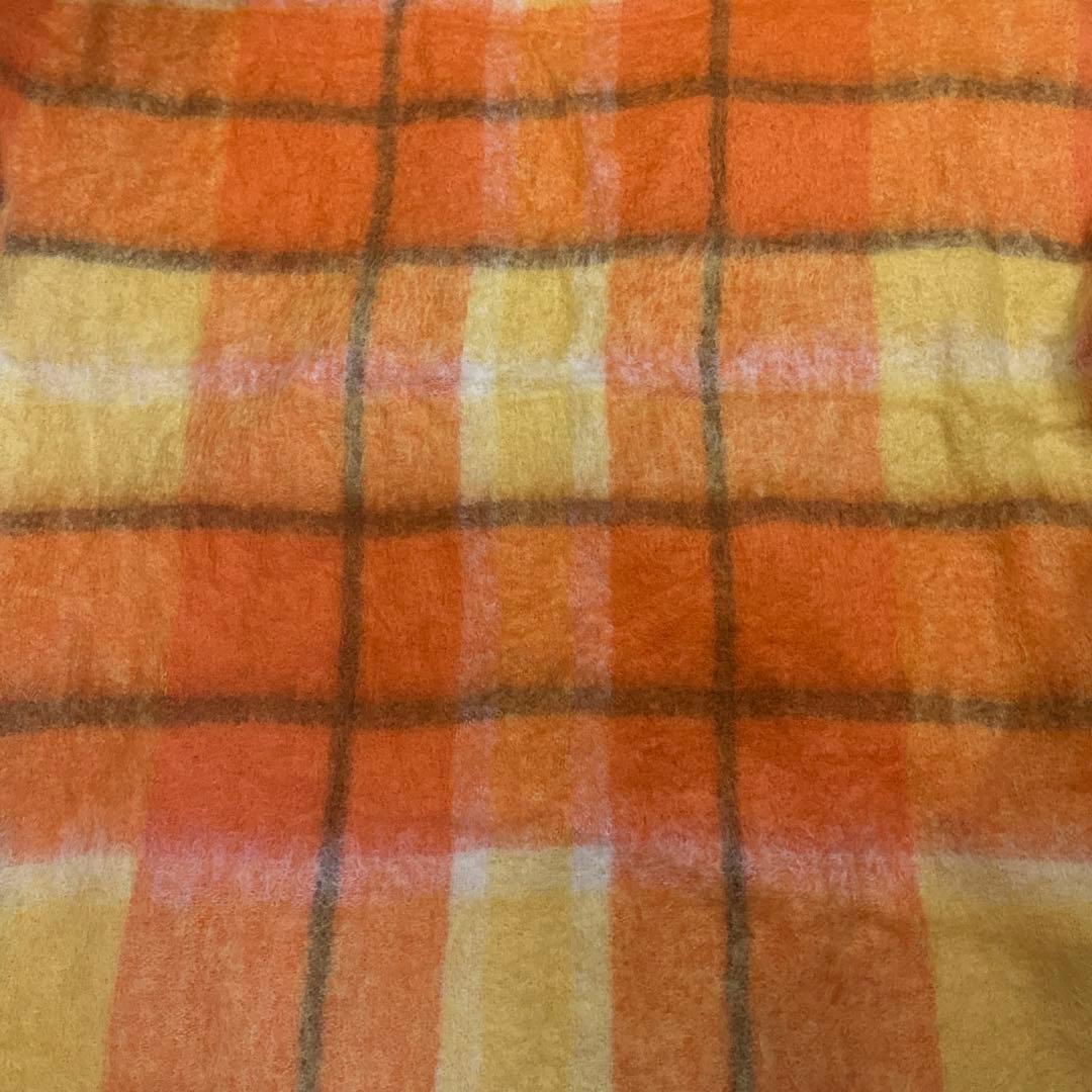 VINTAGE 100% MOHAIR BLANCKET ショール 超肉厚