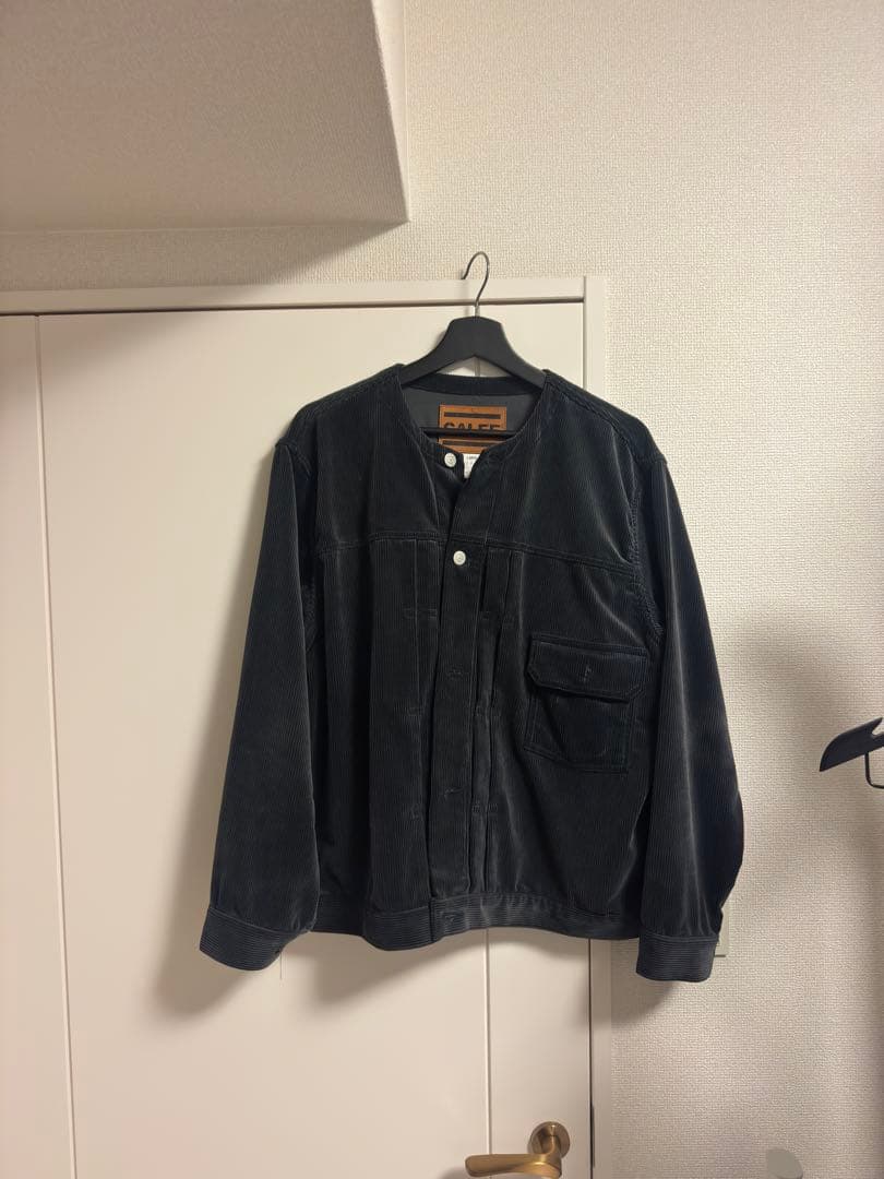 CALEE】1ST TYPE NO COLLAR CORDUROY JACKET