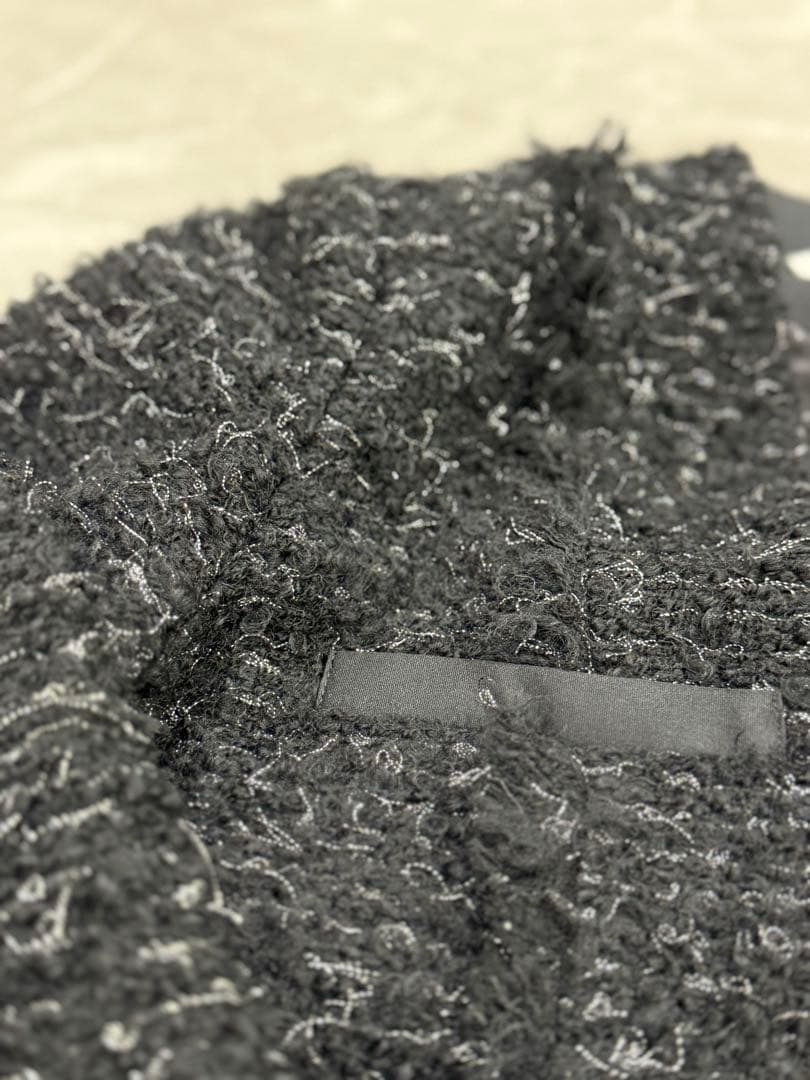 ADORE 上品ツイードジャケット 38 フォーマル 卒業式 入園式　ブラック系