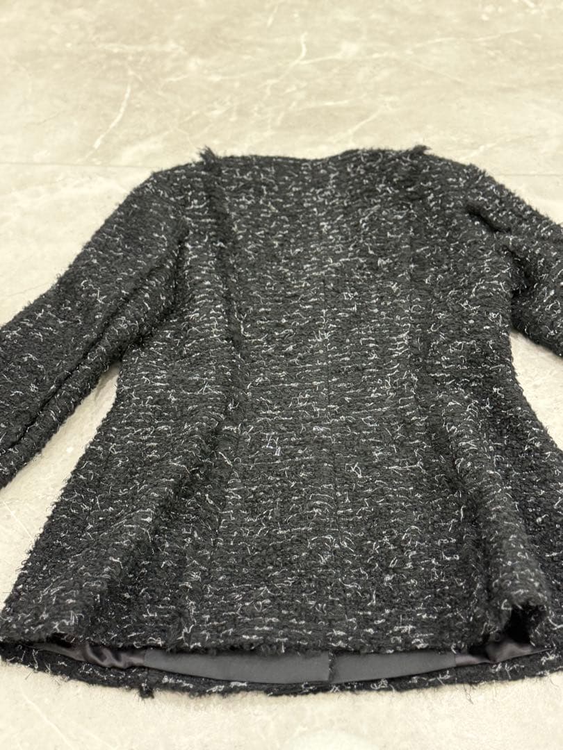 ADORE 上品ツイードジャケット 38 フォーマル 卒業式 入園式　ブラック系