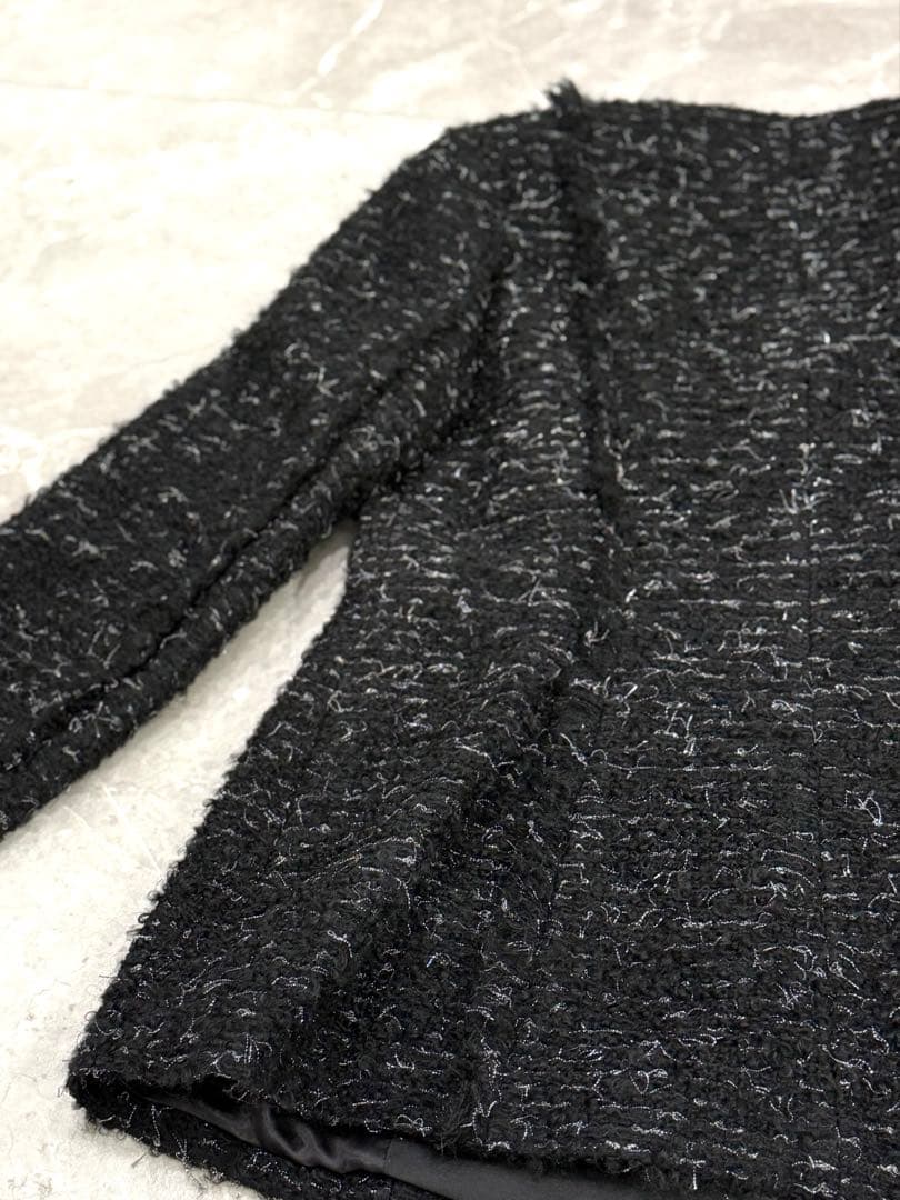 ADORE 上品ツイードジャケット 38 フォーマル 卒業式 入園式　ブラック系