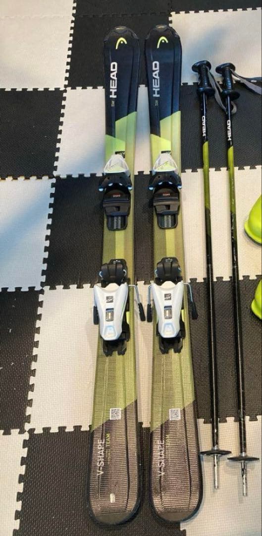 【HEAD】スキー板127 ポール105cm セット 保護ワックス