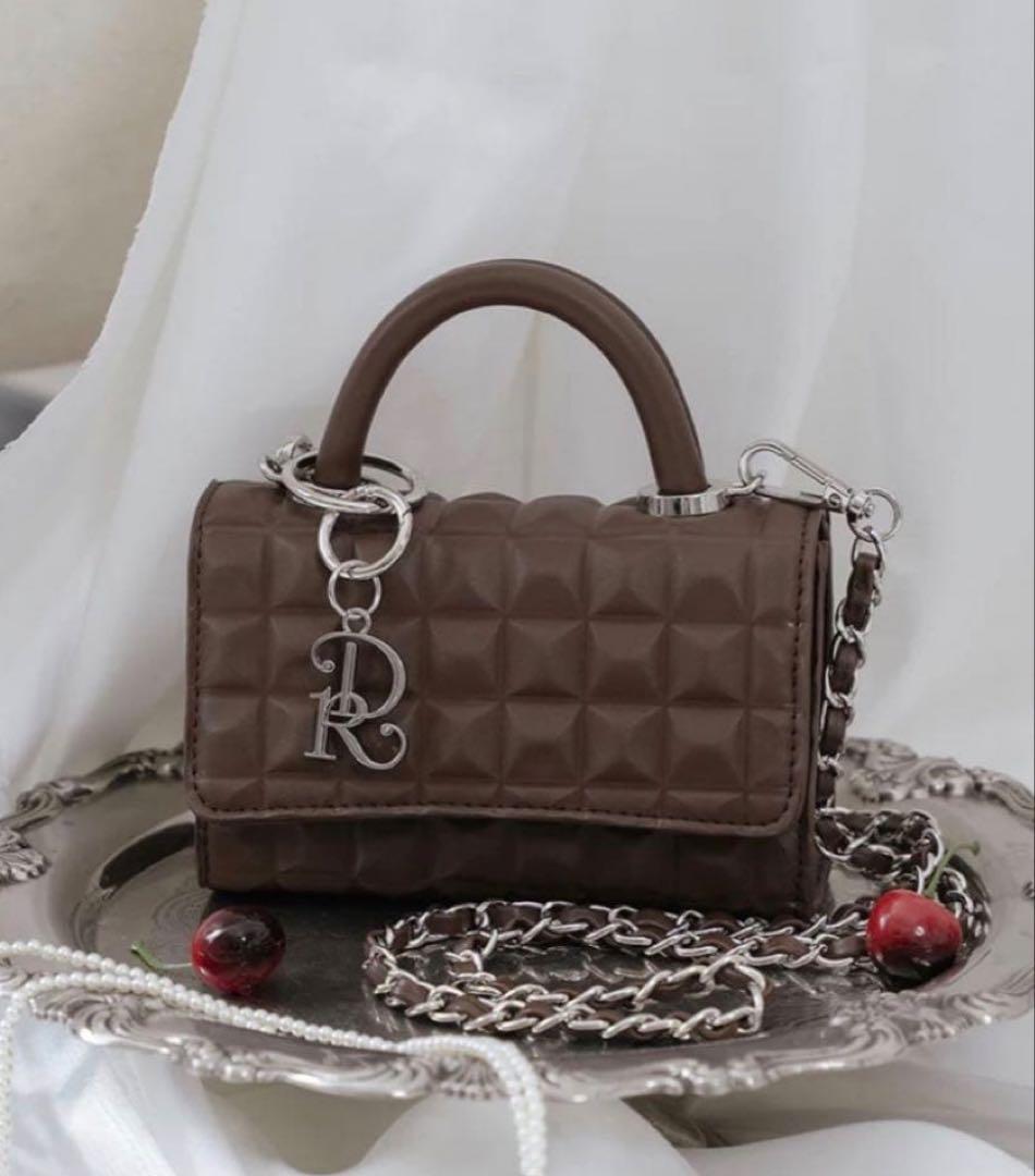 ダーリッチ darich DRチャームチョコレートハンドバッグ ブラウン