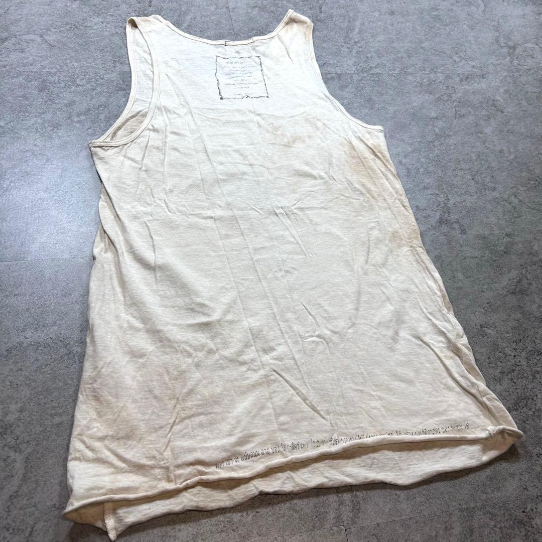 00s【goa】ゴア/プリントタンクトップ/Y2K/ムラ染め 希少　グランジ　染