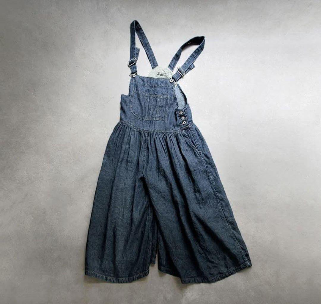 joie de vivre リネンデニムサロペットパンツ オーバーオール