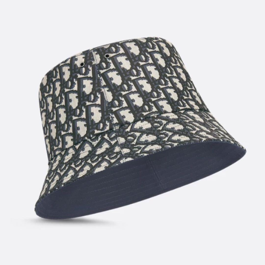 【新品・未使用】Dior Teddy-D ボブハット　バケハ　帽子　ネイビー