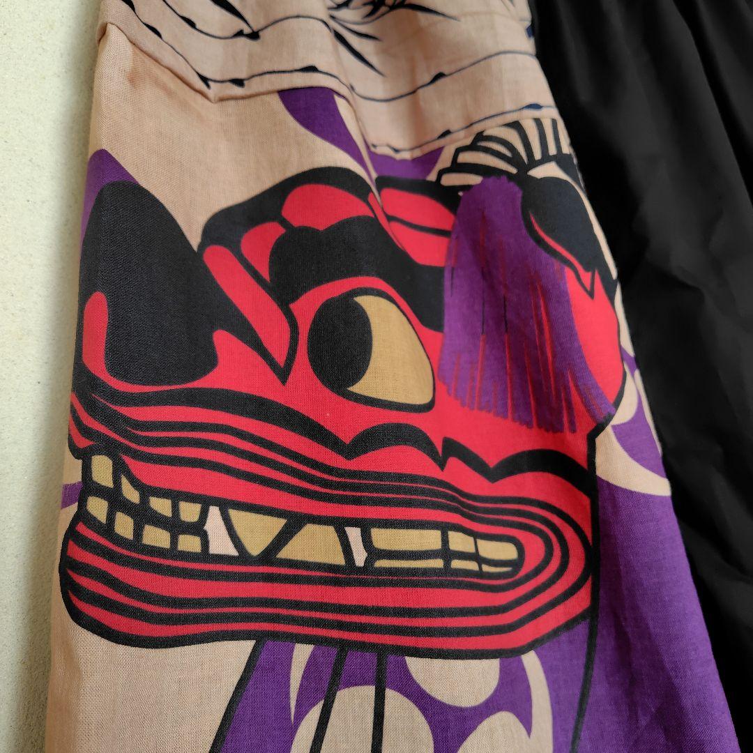 柿渋染めもんぺ【獅子】ハンドメイド サルエル ワイドパンツ 染めむら有