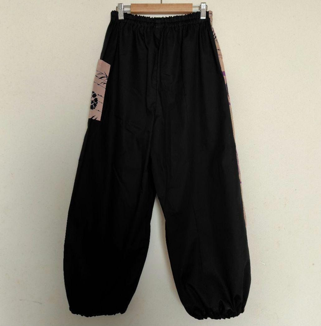 柿渋染めもんぺ【獅子】ハンドメイド サルエル ワイドパンツ 染めむら有