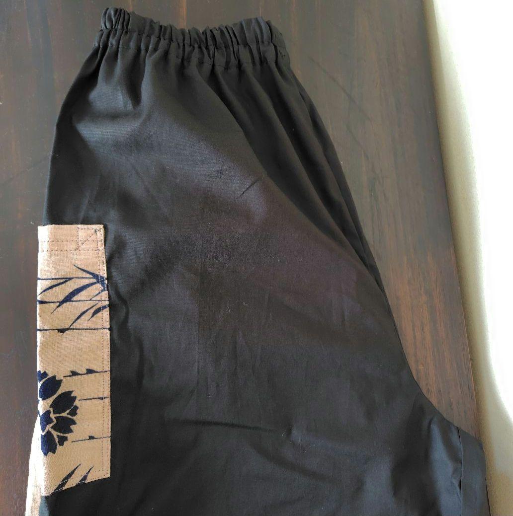柿渋染めもんぺ【獅子】ハンドメイド サルエル ワイドパンツ 染めむら有
