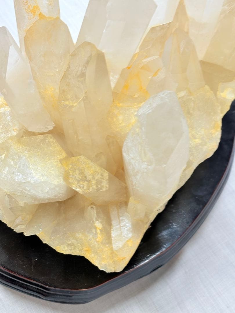 11㎏　希少 水晶 超特大クラスター　天然　イエロー　クリスタル　原石