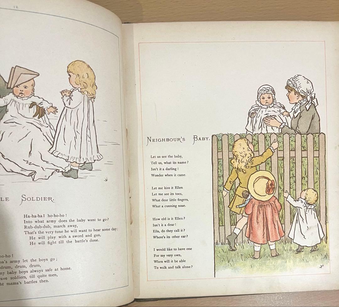 N o.383 希少 アンティーク 洋書 絵本 ビクトリアン 児童書 童謡