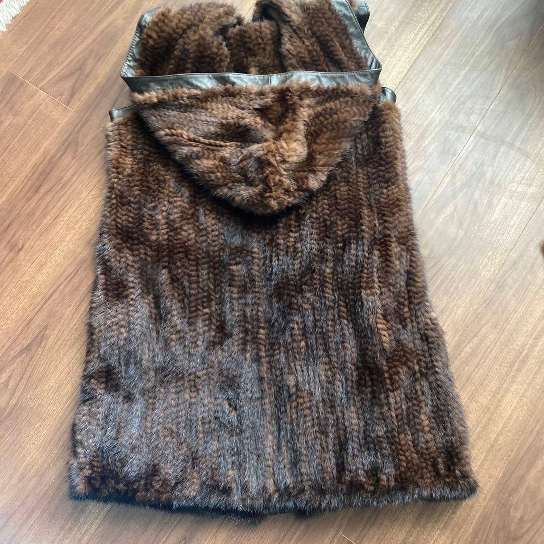 ミンクロングベストフード付き