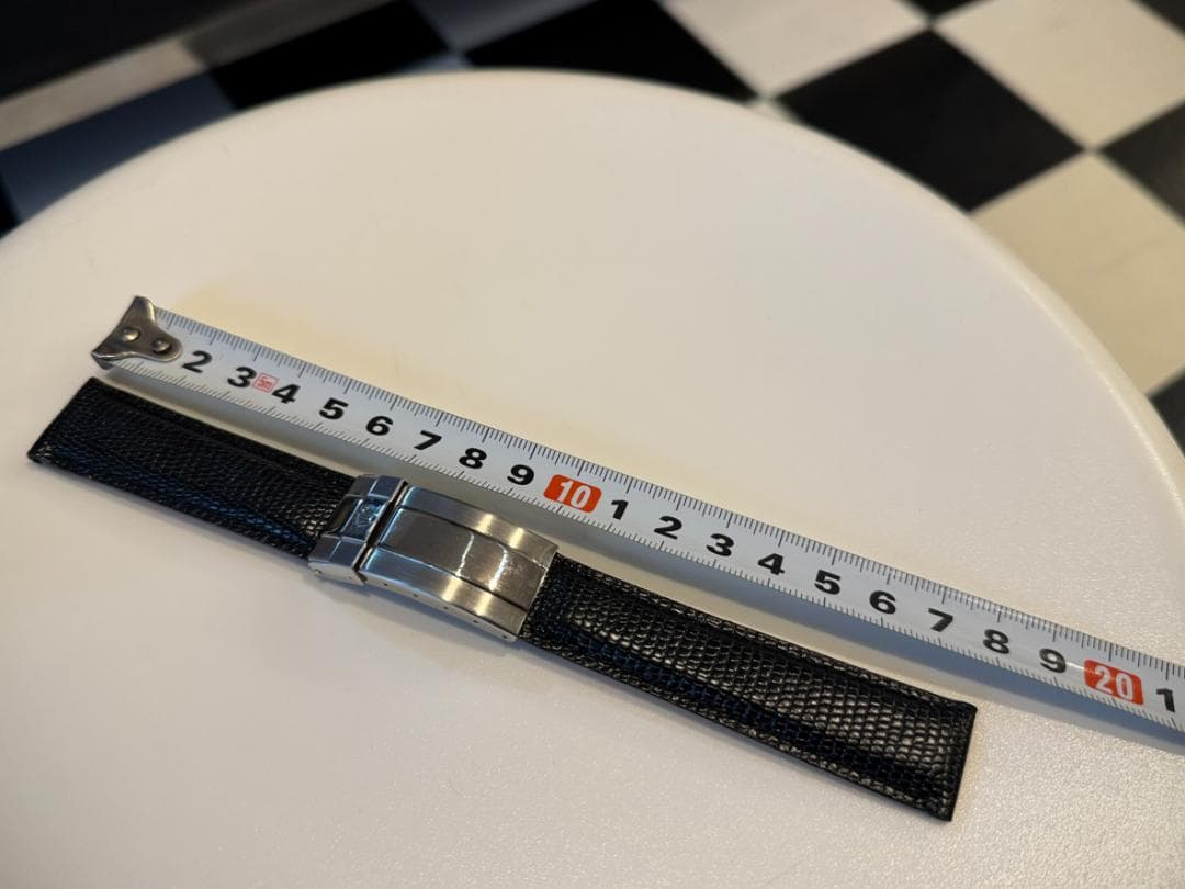 ◇腕時計 レザーベルト 本革 金属バックル 幅20mm 黒 ロレックスなどに◇