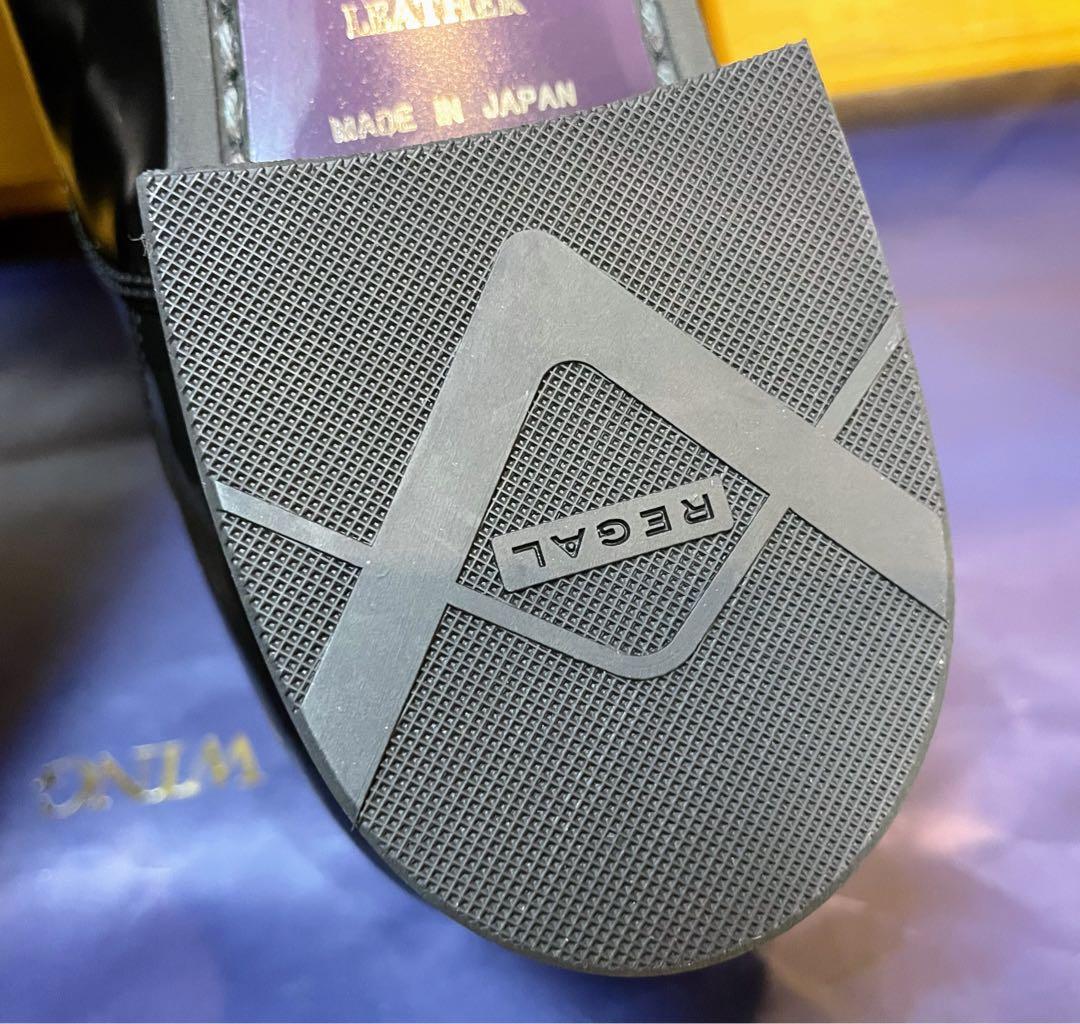 【りーま様】リーガルストレートチップビジネスシューズスクラッチタフレザー24.5