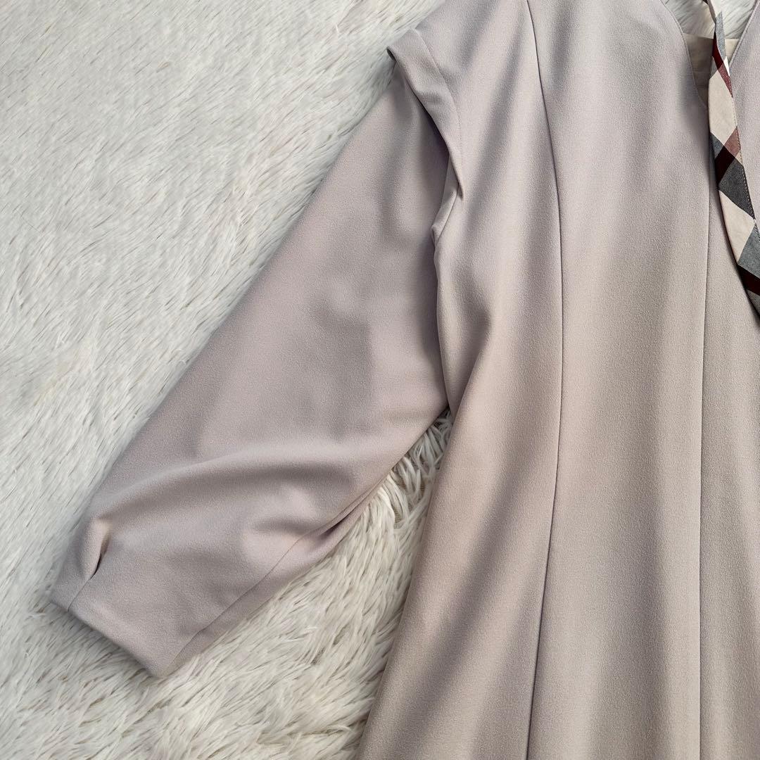 クリストブリッジ ロングワンピース チェック ゆったり シワになりにくい M