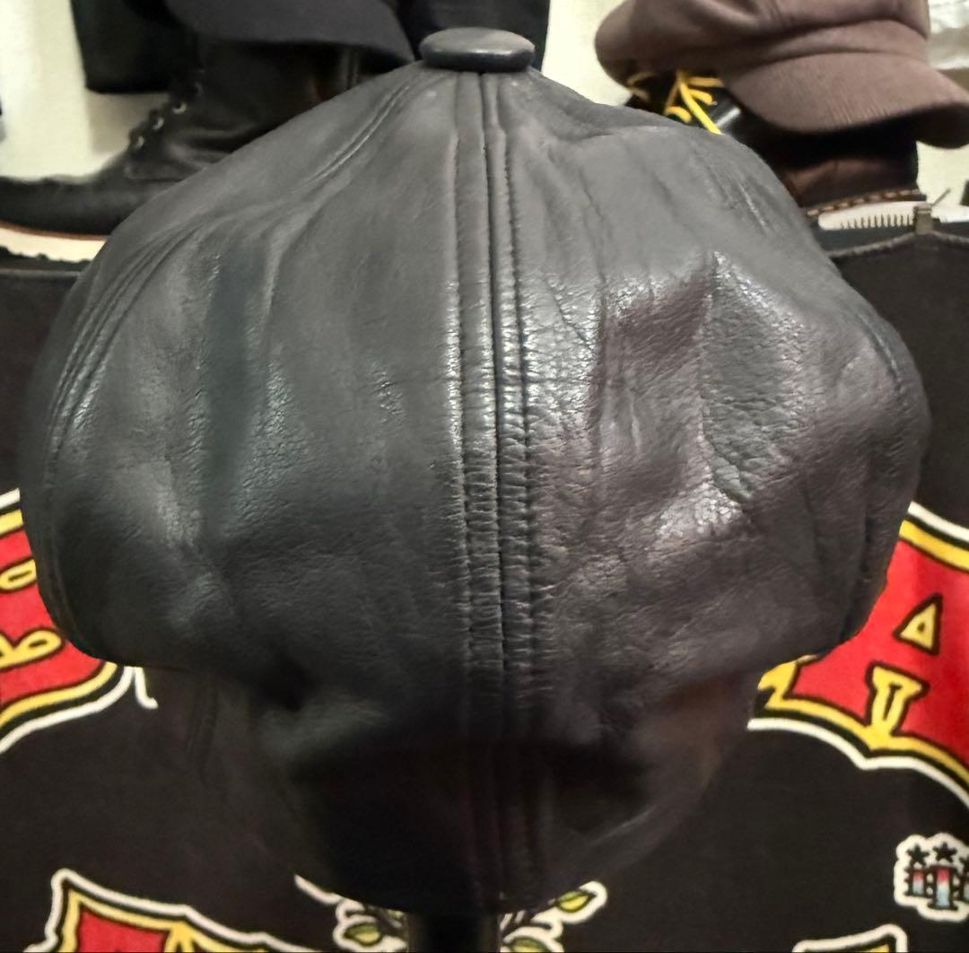 NEIGHBORHOOD NH3204 8パネル レザー キャスケット 黒 L