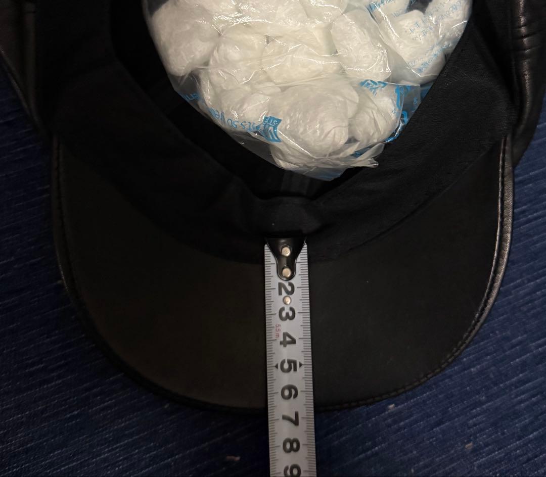 NEIGHBORHOOD NH3204 8パネル レザー キャスケット 黒 L