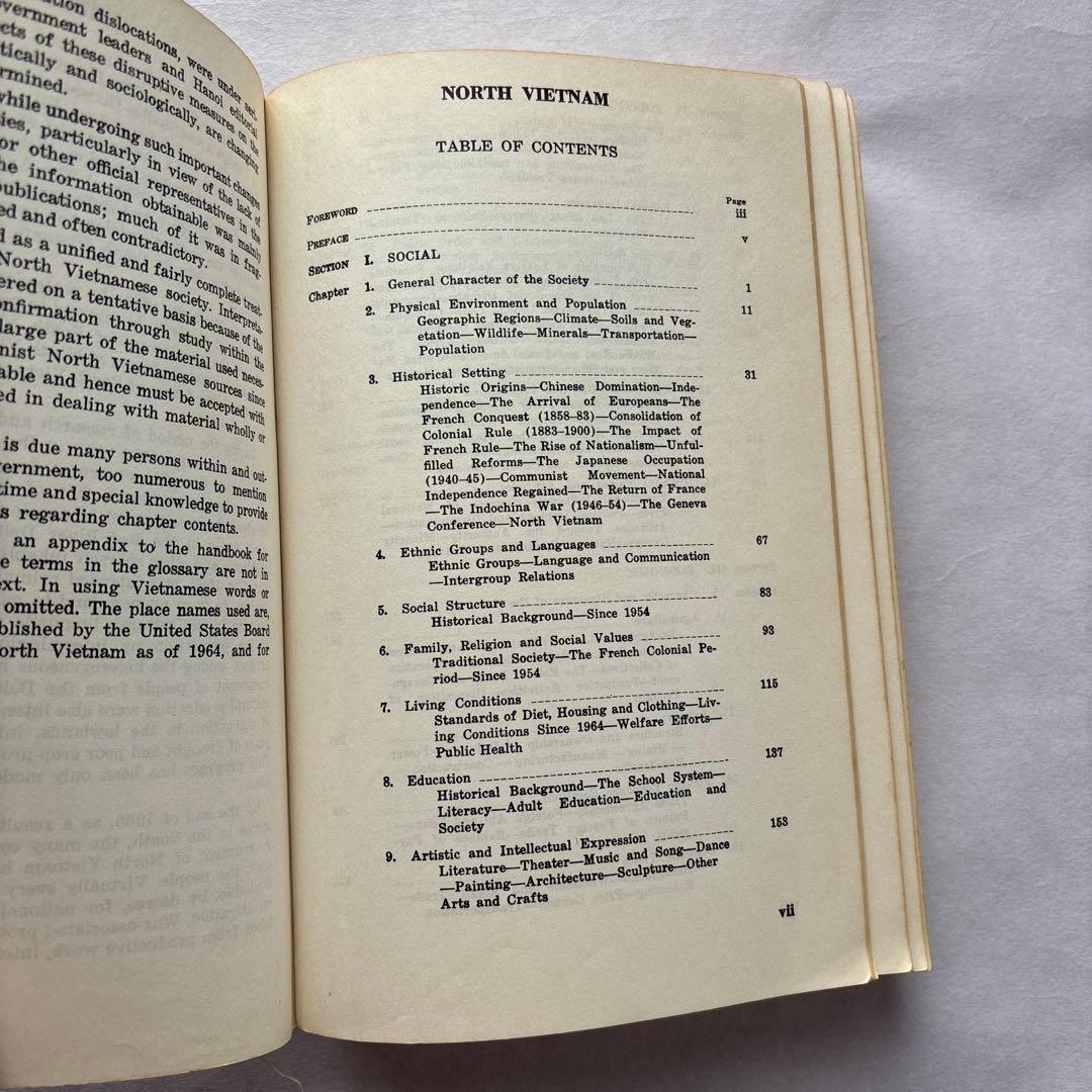 【洋書・戦争】北ベトナム地域ハンドブック 1967年 米国製 経年劣化あり