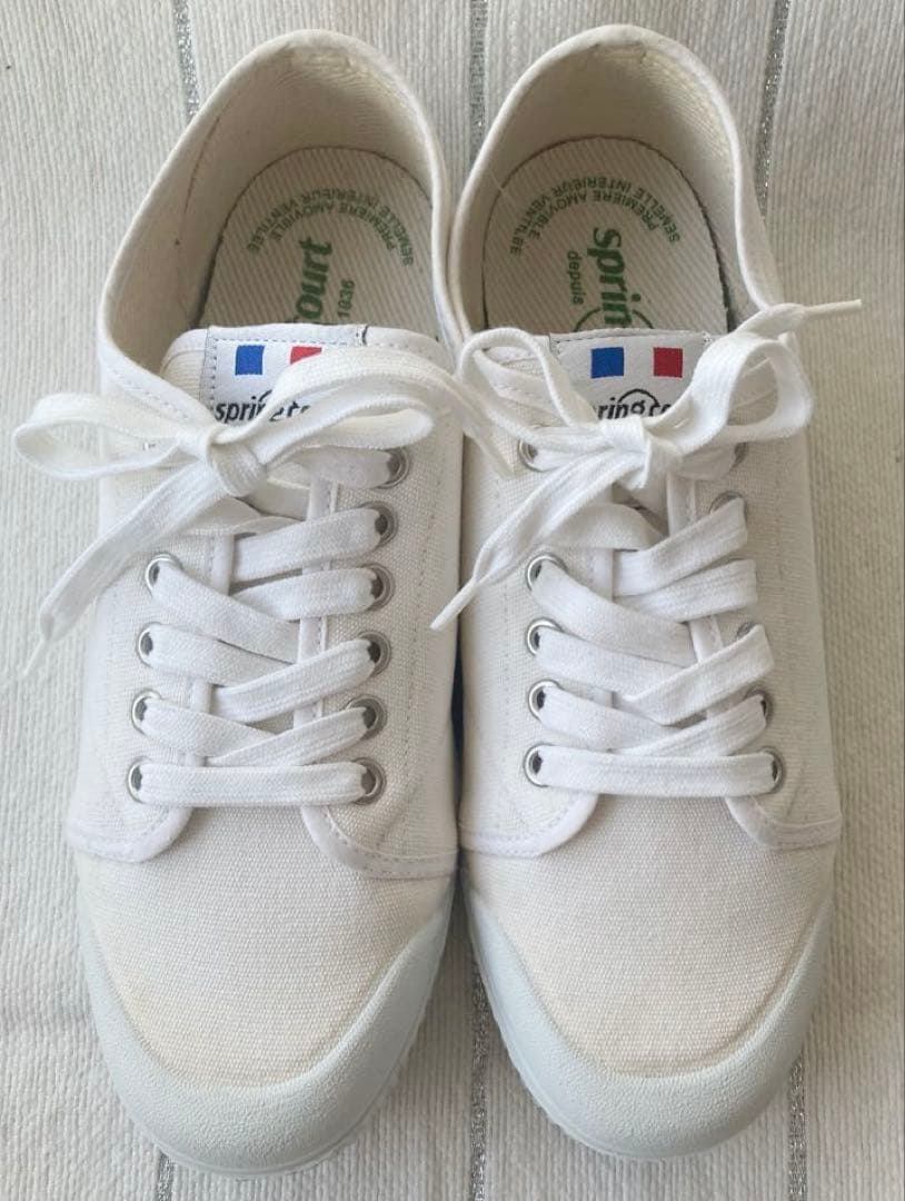 新品⭐︎Spring Court G2 キャンバススニーカー　白　24.5cm