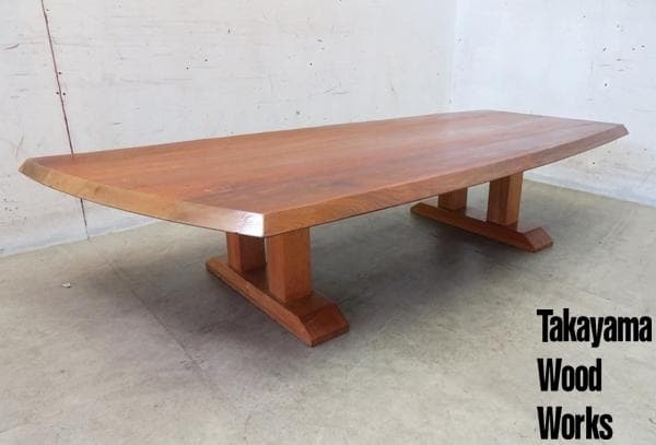 展示品■TWW/高山ウッドワークス■ウォールナット×オーク■無垢材■座卓■