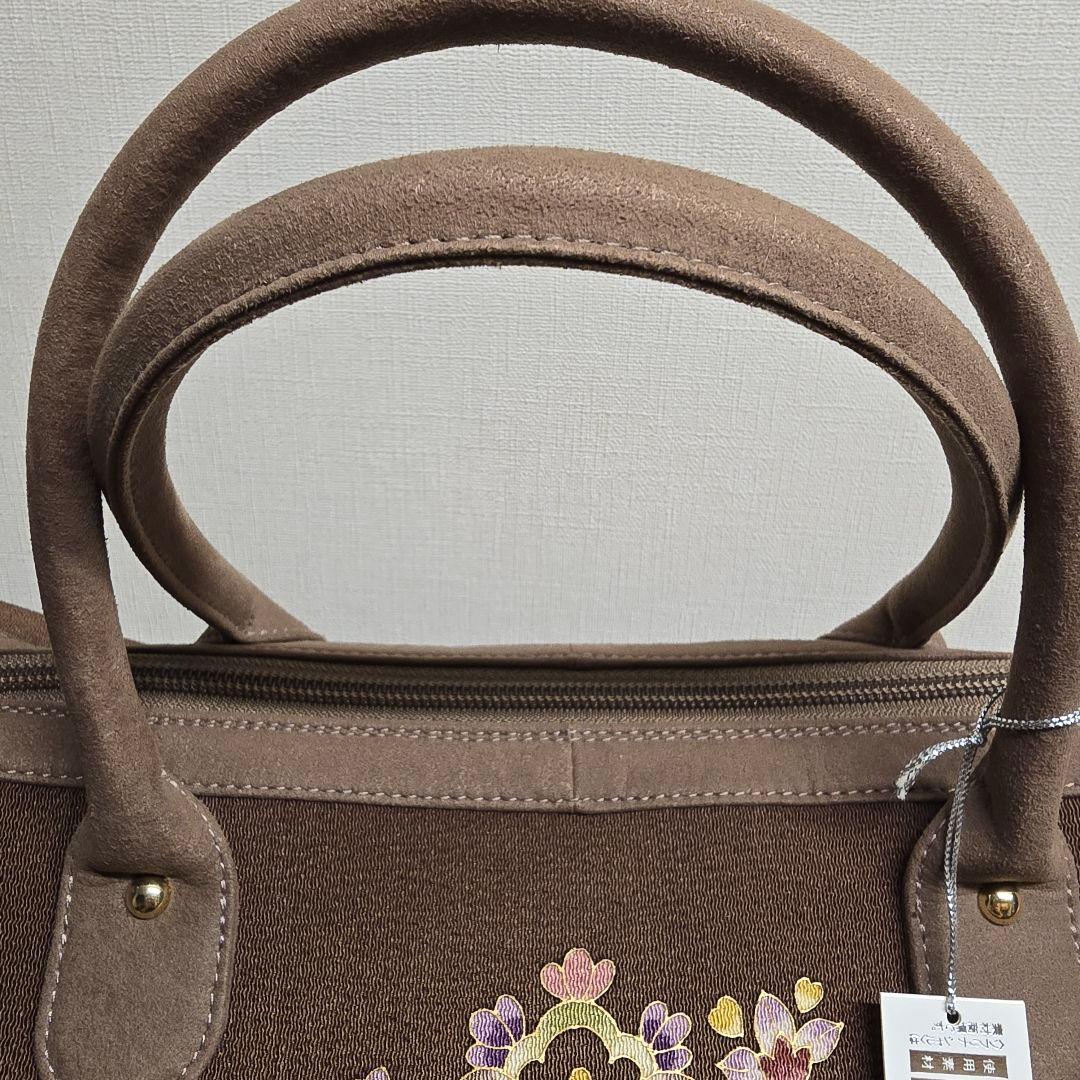 京都 岡島 シルク100% ハンドバッグ ソフリナ 新品未使用！