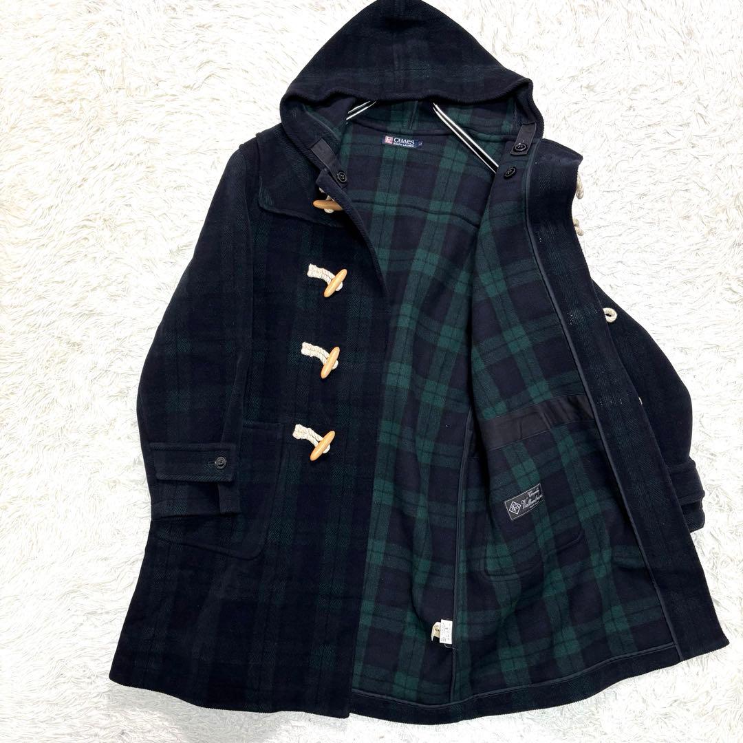 チャップス ラルフローレン ダッフルコート ブラックウォッチ イタリア生地 L