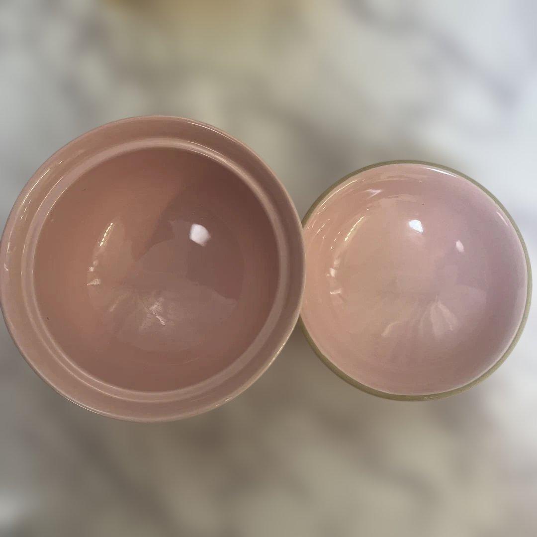 ルクルーゼ海外限定　サクラ　蓋付きどんぶり