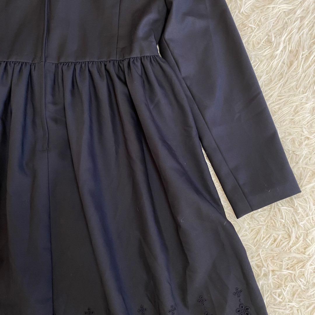 極美品✨ファミリア　フォーマルワンピース　Aライン　160cm ネイビー　パール