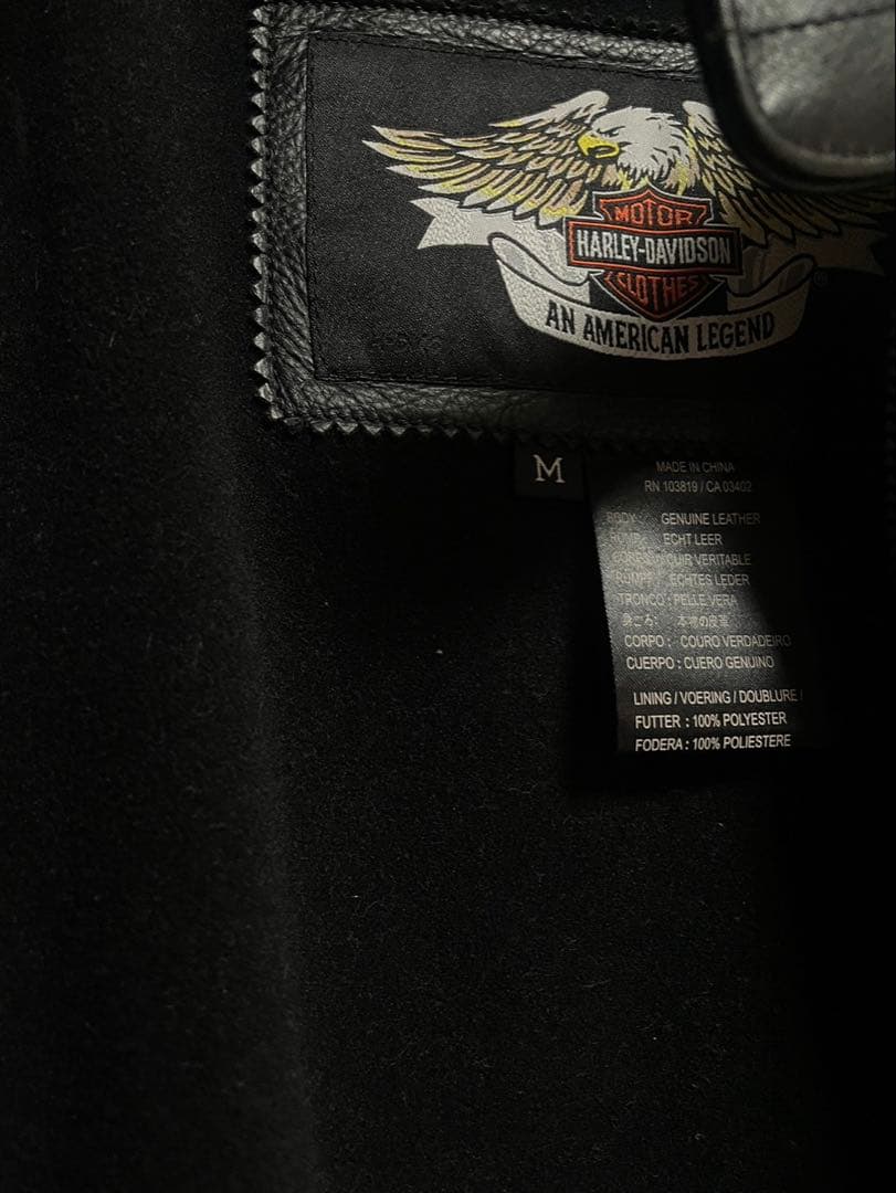 Harley-Davidson ブラックレザー ジャケット M